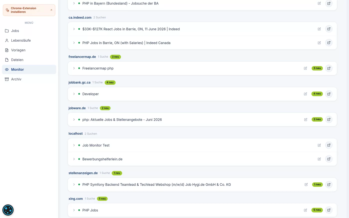 Job-Monitoring – Im Detail